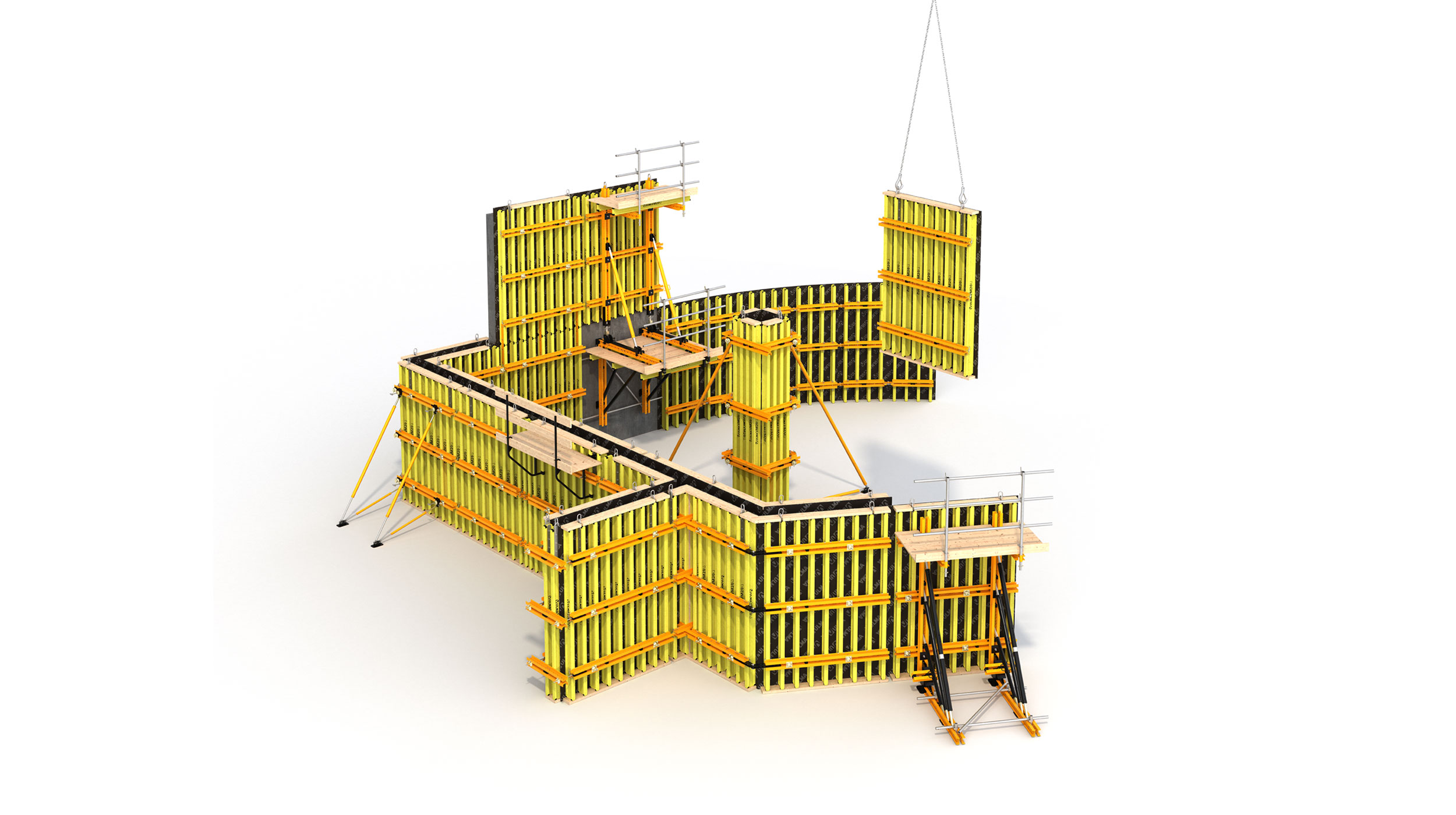 Sistema de encofrado de vigas flexible y versátil, para edificación y obra civil. Sistema eficiente con excelentes acabados de concreto.