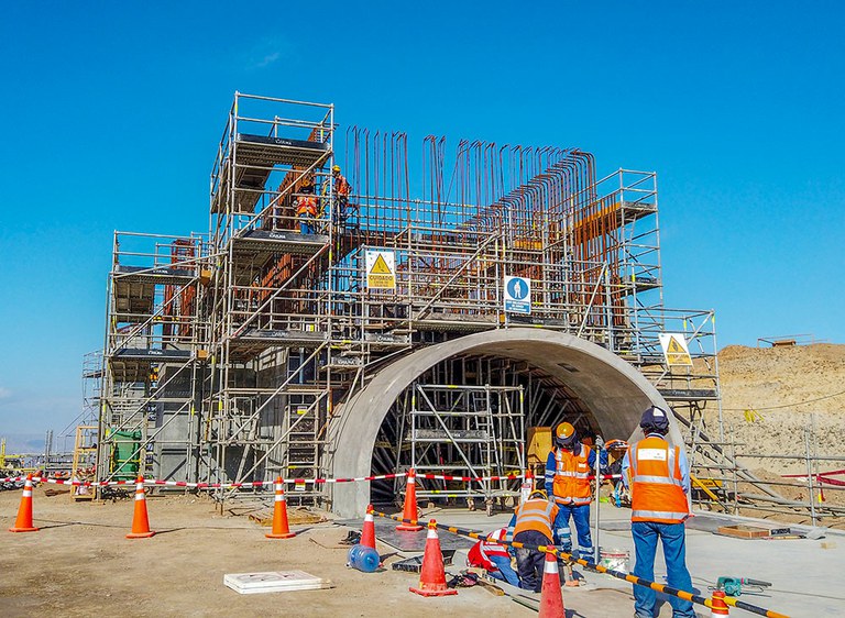 Aporte clave para la obra civil y el montaje electromecánico del nuevo proyecto Mina Justa